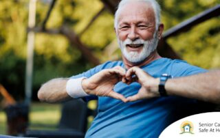 A senior stays active during men’s health month benefitting from senior health at home.